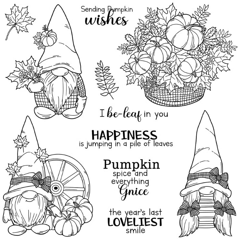 Autumn Harvest Pumpkin Gnome Dies & Stamps Set