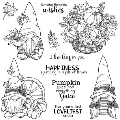 Autumn Harvest Pumpkin Gnome Dies & Stamps Set