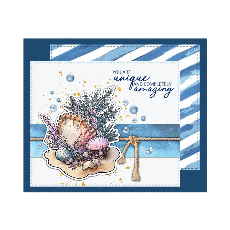 Sea Shells And Wishing Bottle Clear Stamps