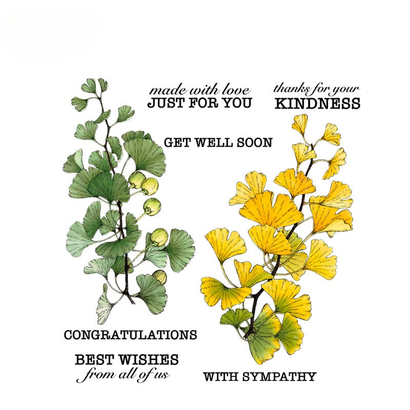 Ginkgo Leaves Dies & Stamps Set