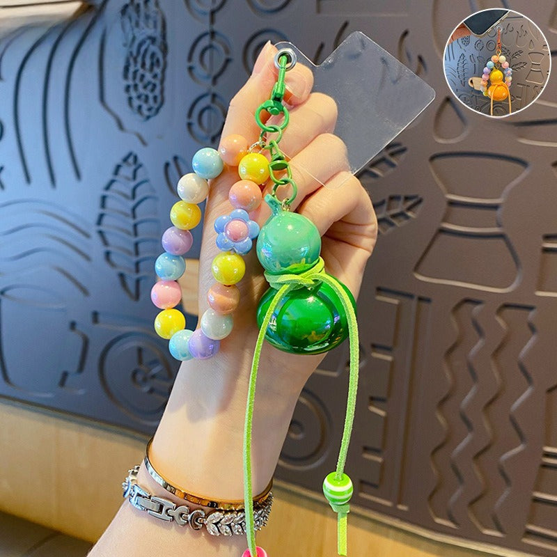 Creative Colorful Beaded Gourd Keychain