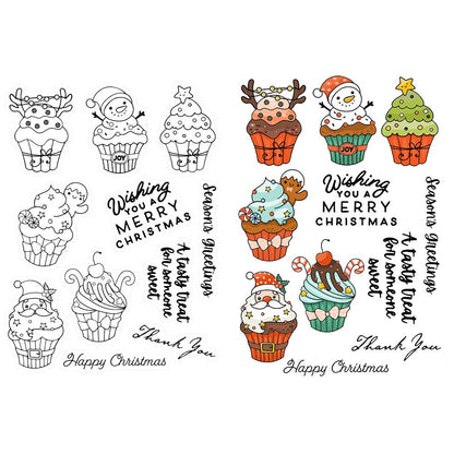 Christmas Cake Dies & Stamps Set