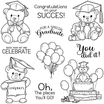 Graduation Season Bear Dies & Stamps Set