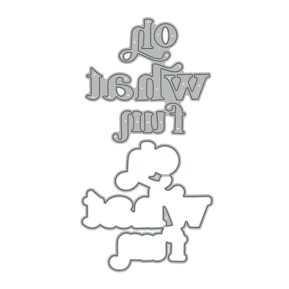 "Oh What Fun" Words Cutting Dies