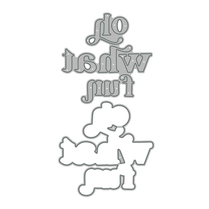 "Oh What Fun" Words Cutting Dies