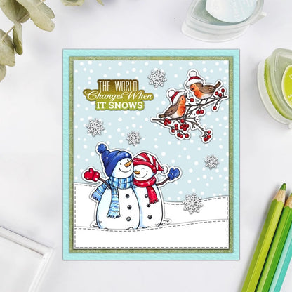 Cute Christmas Snowman Dies & Stamps Set