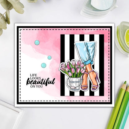 Fashion Lady Dressup Clear Stamps