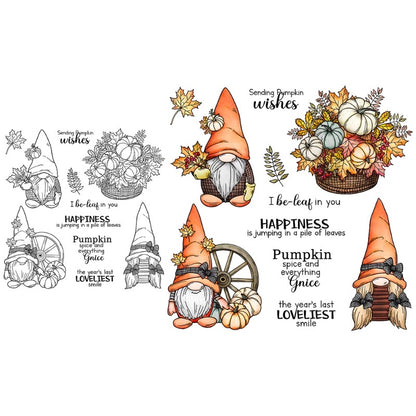 Autumn Harvest Pumpkin Gnome Dies & Stamps Set