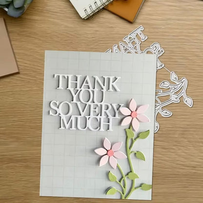 Thank You Card Metal Cutting Dies