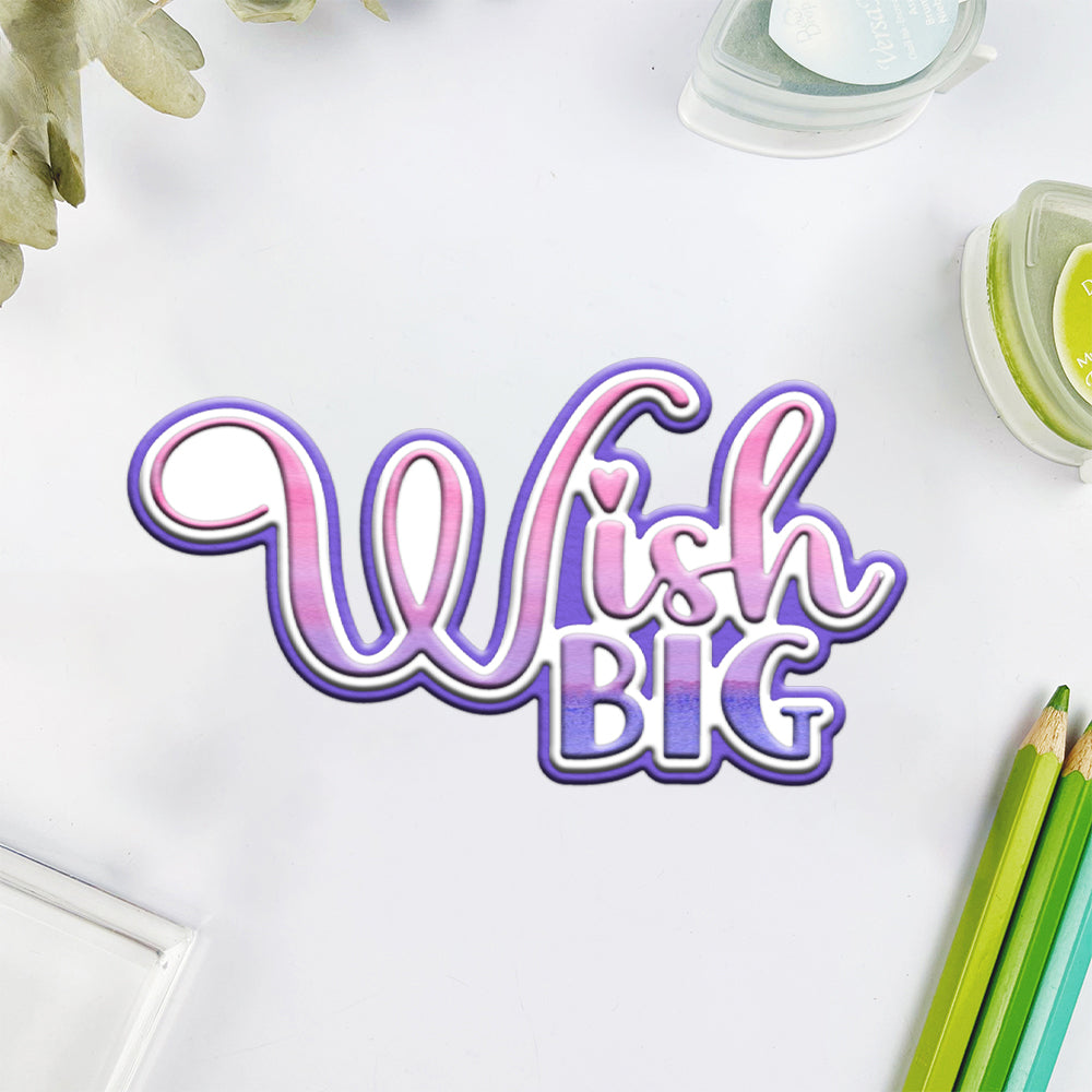 "Big Wish" Words Metal Cutting Dies