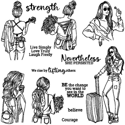 Cool Fashion Women Clear Stamps