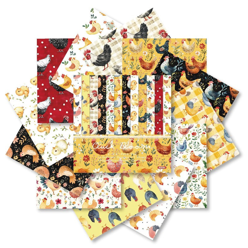 24PCS 6" Cluck Bloom Scrapbook Paper & Cardstock