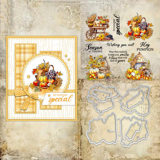 Thanksgiving Maple Pumpkin Dies & Stamps Set