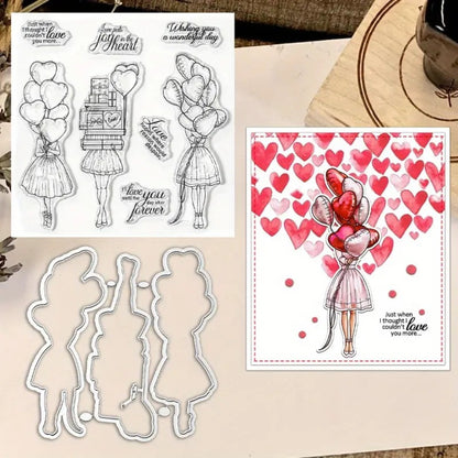 Valentine's Day Theme Dies & Stamps Set