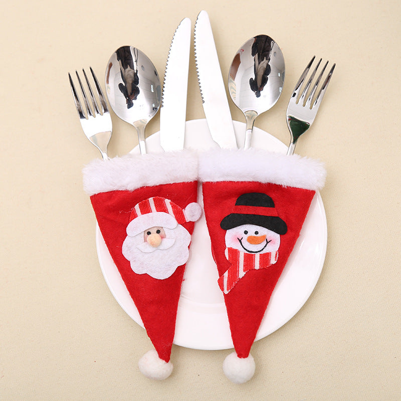 Christmas Knife Fork Spoon Sleeves Set