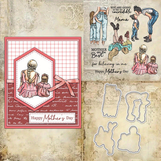 Mother & Daughter Dies & Stamps Set