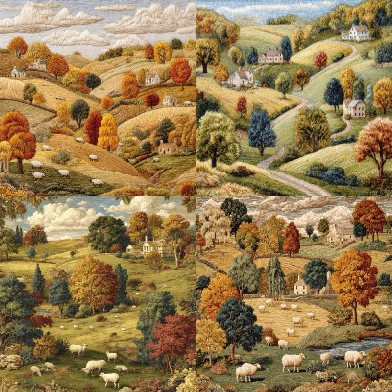 24PCS 6" Pasture Scrapbook Paper & Cardstock