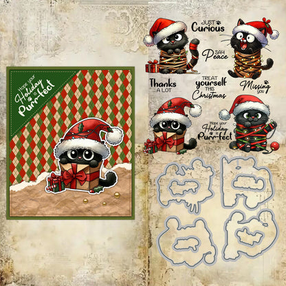 Christmas Kitten Dies & Stamps Set