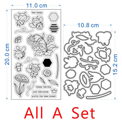 Bee Flower Dies & Stamps Set