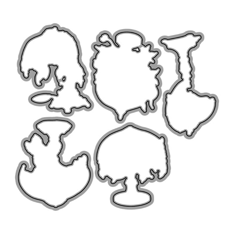 Retro Ornate Table Lamps Dies & Stamps Set