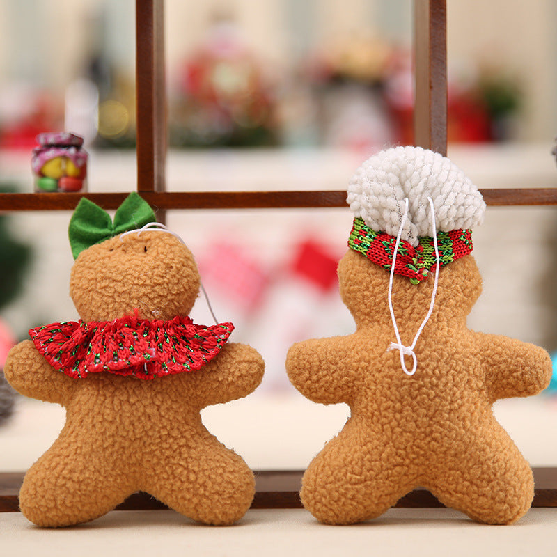 2Pcs Christmas Gingerbread Man Pendant Decorations