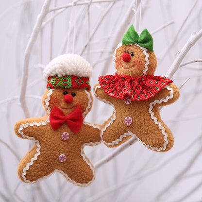 2Pcs Christmas Gingerbread Man Pendant Decorations