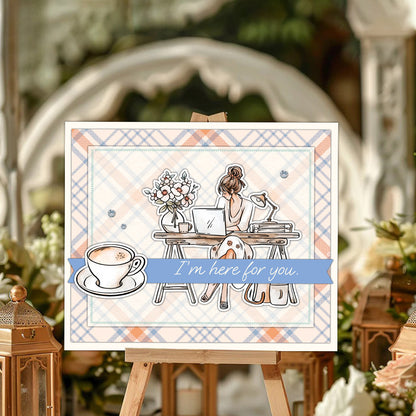 Office Girl Clear Stamps