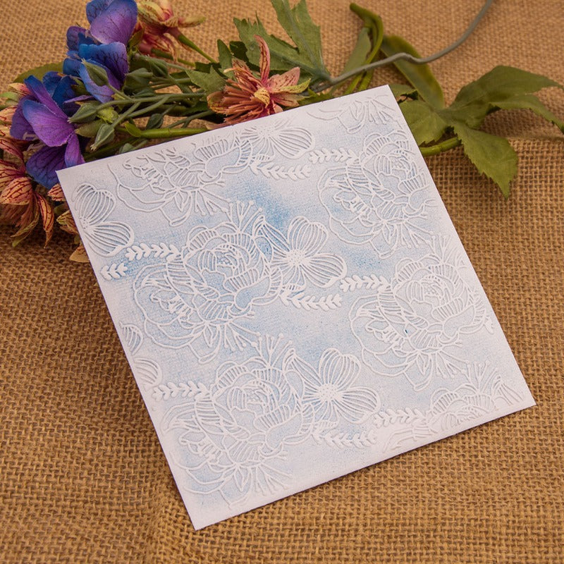 Flowers Pattern Plastic Embossing Folder