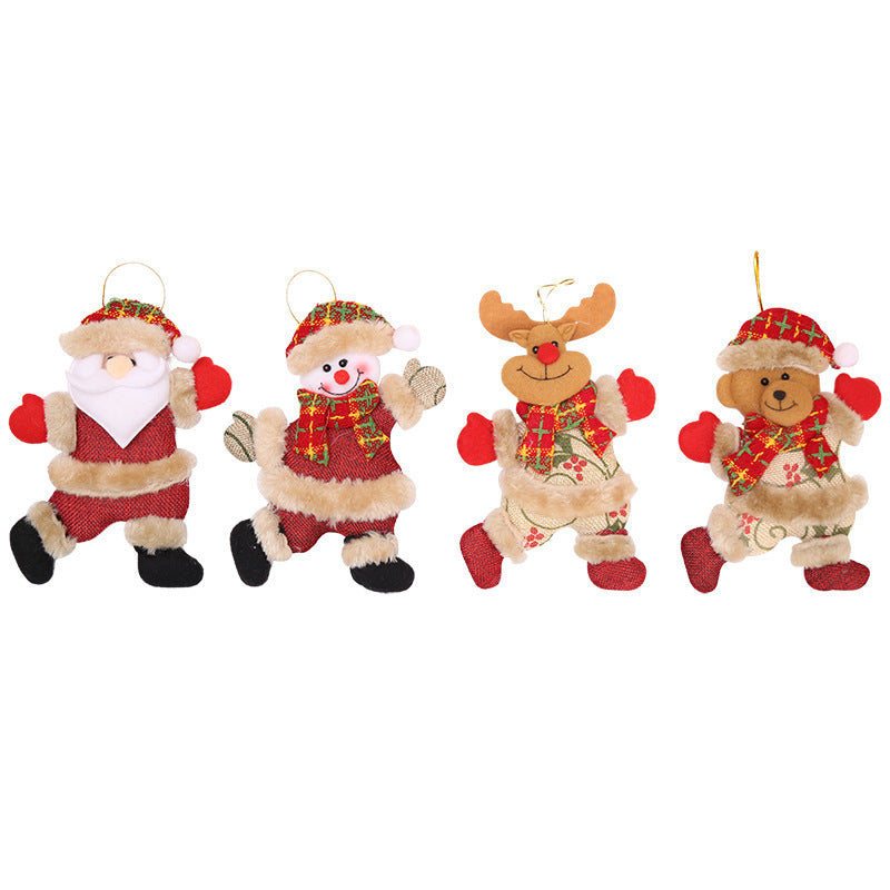 4Pcs Christmas Dolls Pendant Decorations