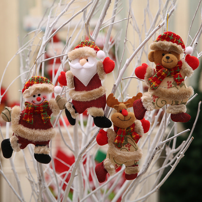 4Pcs Christmas Dolls Pendant Decorations