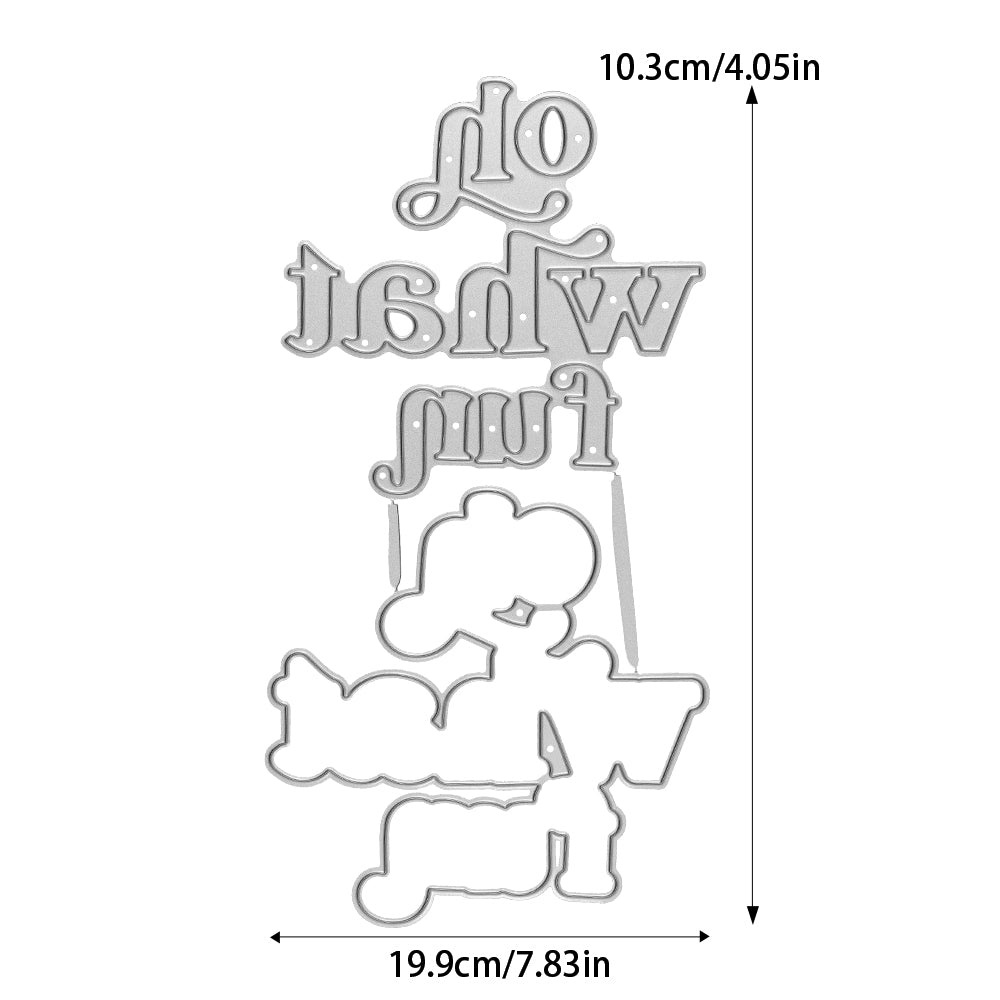 "Oh What Fun" Words Cutting Dies