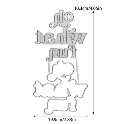 "Oh What Fun" Words Cutting Dies