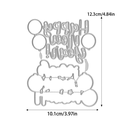 "Happy New Year" Words Cutting Dies