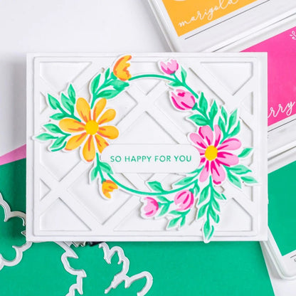 Rhombus Hollow Background Board Cutting Dies