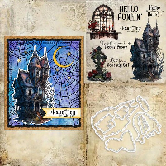 Halloween Castle Skeleton Dies & Stamps Set