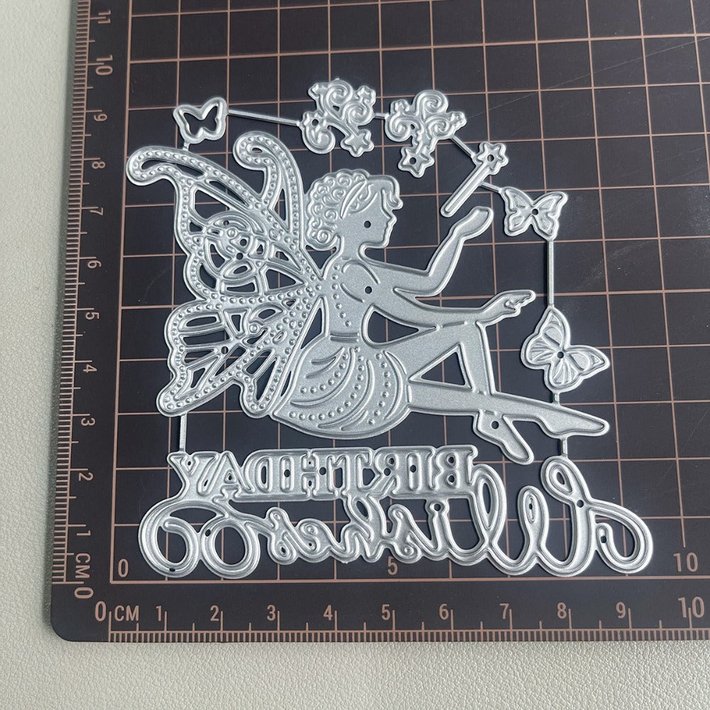 Birthday Wishes Butterfly Elf Fairy Cutting Dies