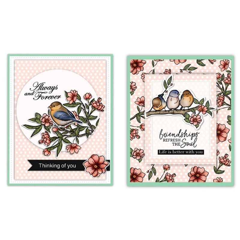 Birds and Flowers Dies & Stamps Set