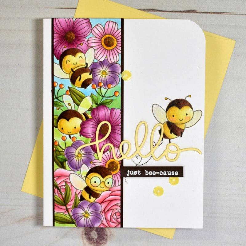 Bee Flower Dies & Stamps Set