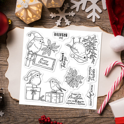 Christmas Birds Clear Stamps