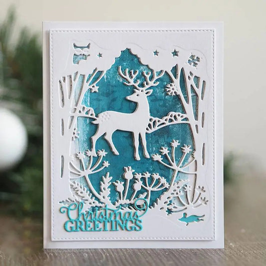 Christmas Series Forest Deer Cutting Dies