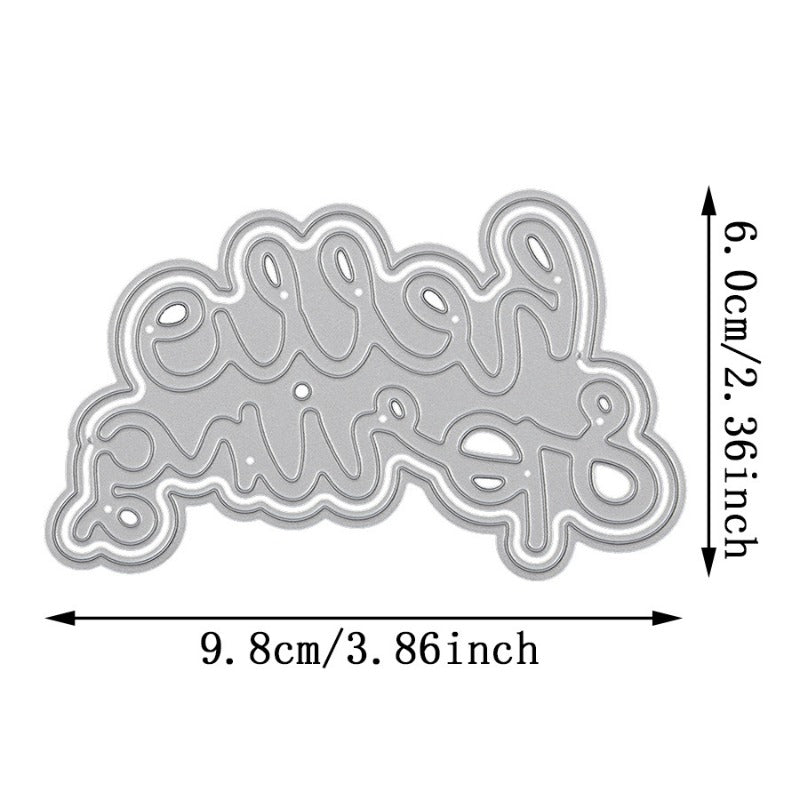 "Hello Spring" Words Metal Cutting Dies