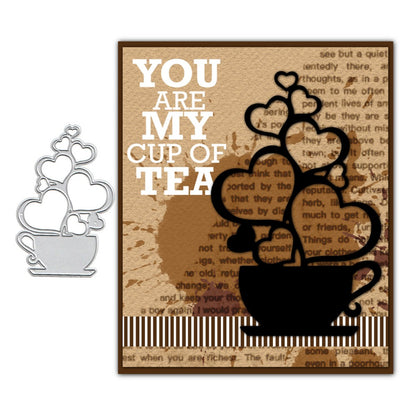 Valentine's Day Tea and Coffee Cup Cutting Dies