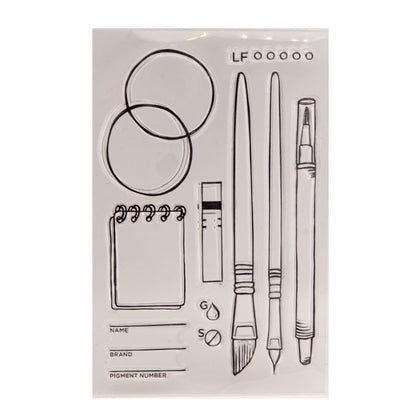 Pen Calendar Diary Clear Stamps