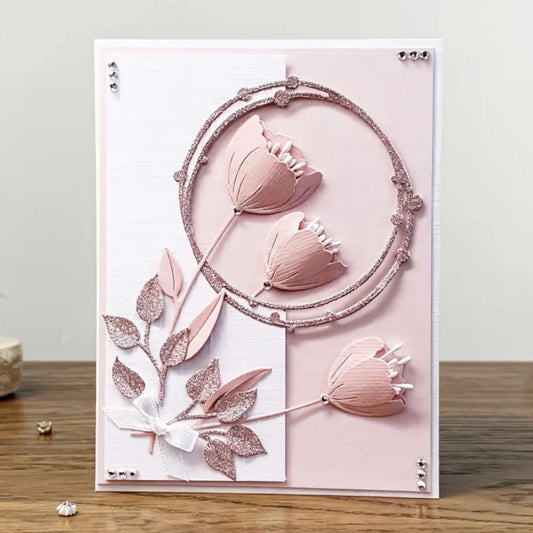 DIY Tulip Wreath Metal Cutting Dies