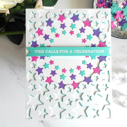 Irregular Star Hollow Background Board Cutting Dies
