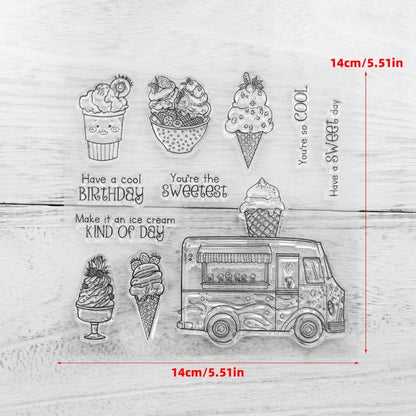 Summer Cool Ice Cream Truck Dies & Stamps Set