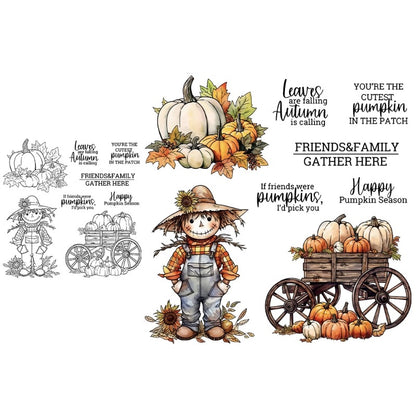 Fall Harvest Pumpkin Scarecrow Dies & Stamps Set