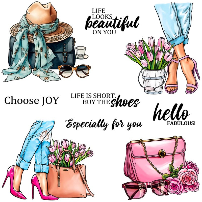 Fashion Lady Dressup Clear Stamps