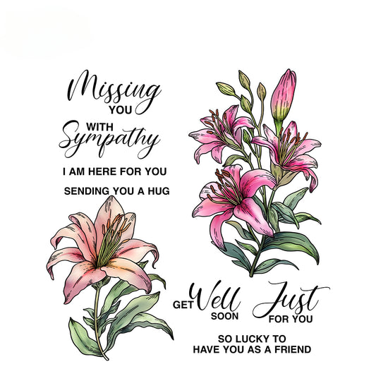 Spring Blooming Lilies Dies & Stamps Set