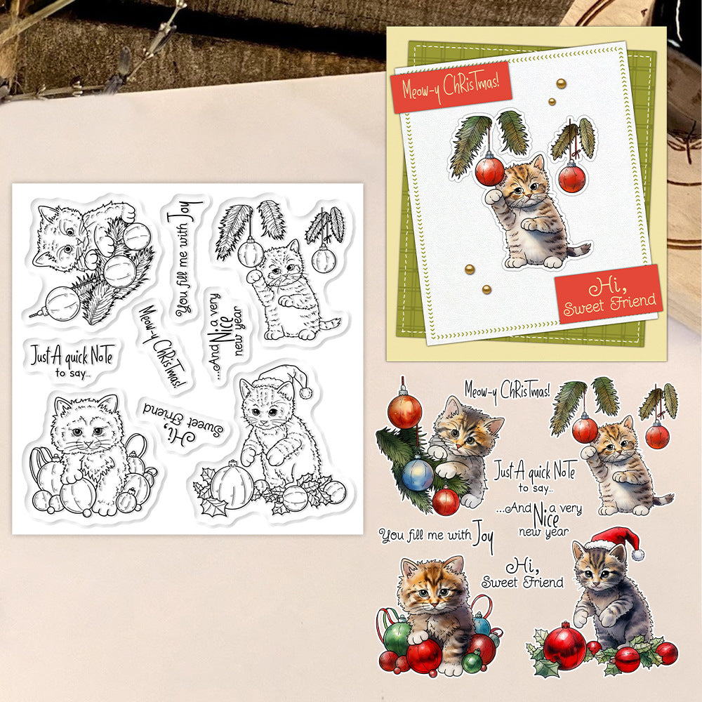 Christmas Kitten Clear Stamps